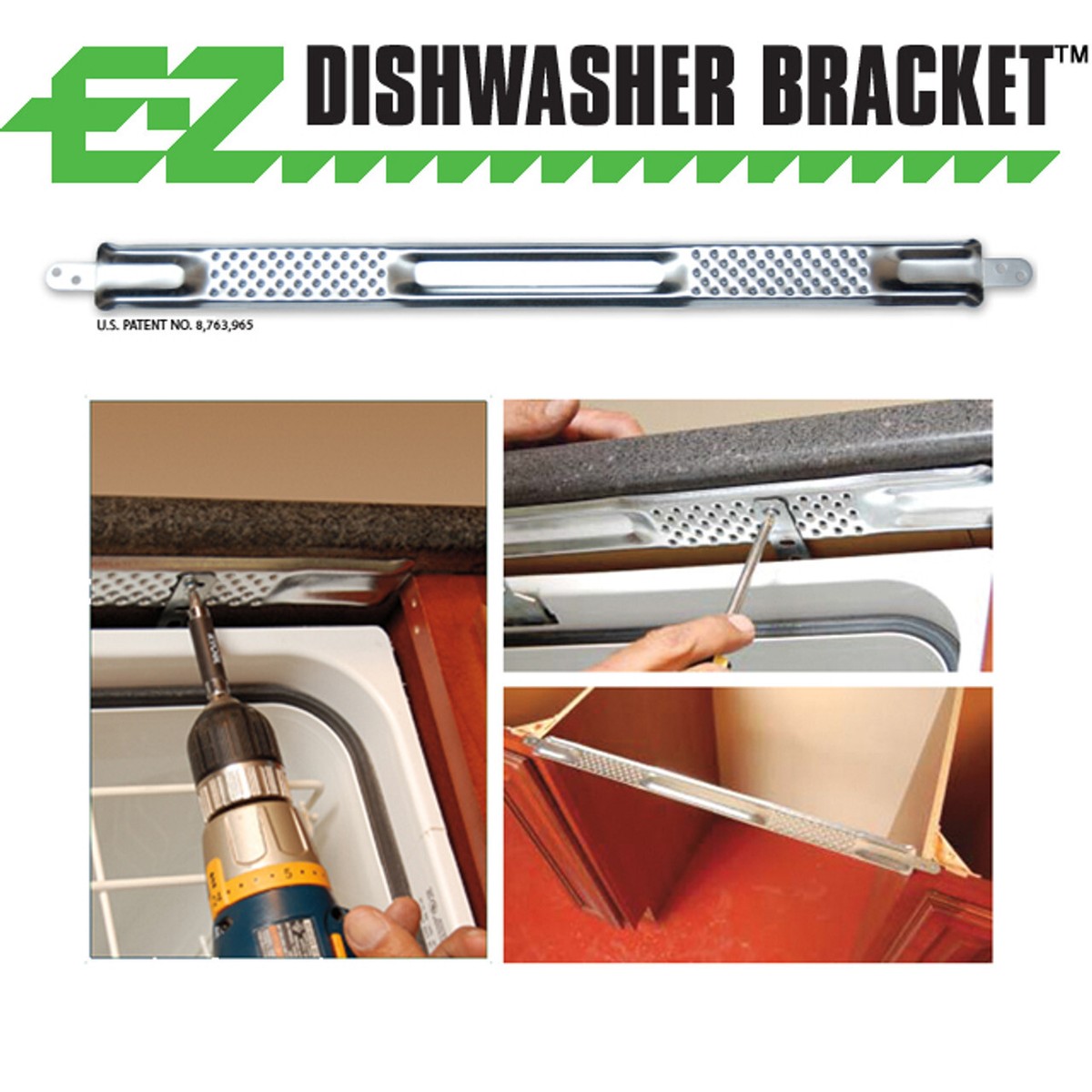 E-Z Bracket Dishwasher Mounting Galvanized Steel Bracket