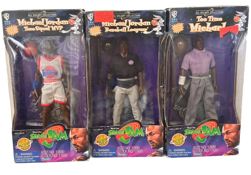 "Lote de 11 figuras de acción 1996 Michael Jordan Galaxy Collection Space Jam 9"" LEER Foto 2 de 4