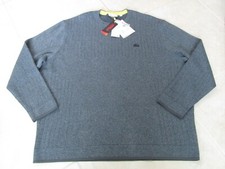 NEW LACOSTE Ribbed Knit Crew Neck Sweater MENS 3XL 8 Dark Grey AH7951 198.00