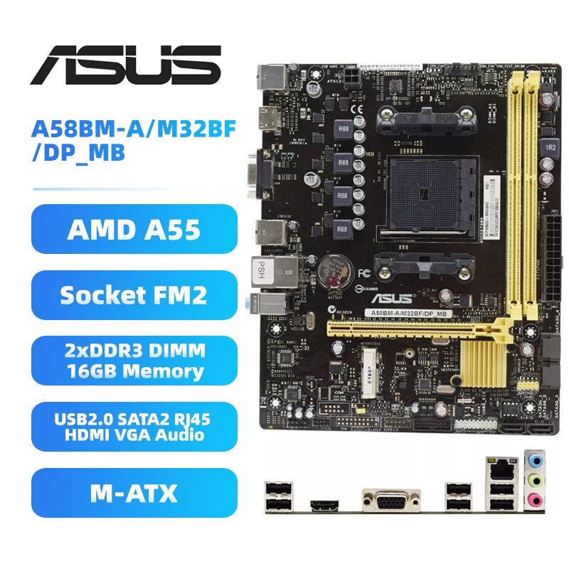 Asus A68hm K Amd Socket Fm2 ASUS A68HM-K FM2+ MOTHERBOARD