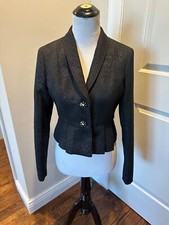 Yumi Black Peplum Blazer Sz 6/8