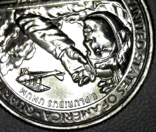 2023 Bessie Coleman Quarter with die chip error on top wing AU - Picture 4 of 7