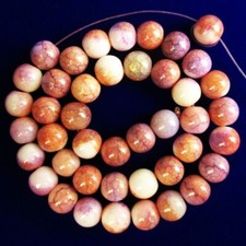 1Strand 10mm Orange Purple Fire Agate Round Ball Loose Beads 15.5 Inch CJ989