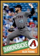 Alex Young 2020 Topps 1985 35th Anniversary 5x7 Gold #85-5 6/10 Diamondbacks