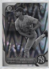 2022 Bowman Draft Chrome Black & White RayWave Refractor Drew Thorpe 1h6j