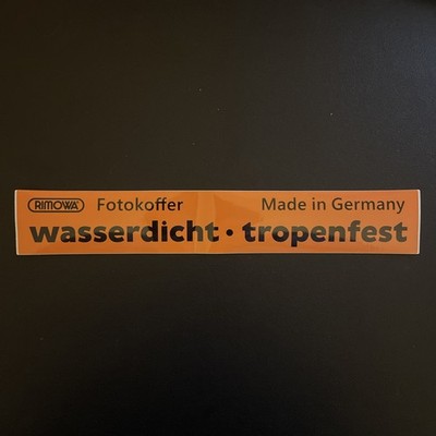 Rimowa Tropicana Koffer orange Gepäckaufkleber Fotokoffer wassersicht   tropenfest