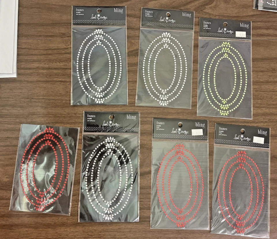30 bordes adhesivos Heidi Swapp Bling estrás, marcos, círculos palabras cumpleaños Foto 4 de 4