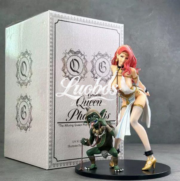 Elf Queen vs Goblin Anime Girl Figure PC Case Decor