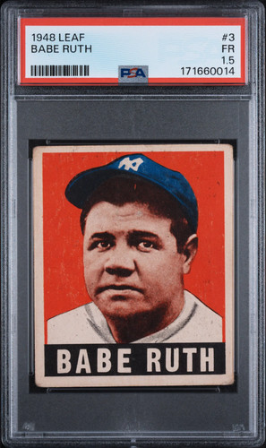 1948 Leaf #3 Babe Ruth Yankees PSA 1.5
