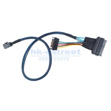 HD SAS SFF-8643 Internal to U.2 SFF-8639 with SATA Power for 2.5" NVMe SSD 0.5M