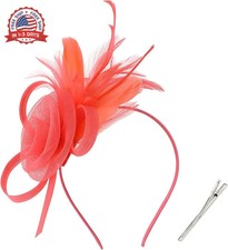 Fascinator Hat Feather Derby Small Tea Party Headband for Women