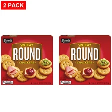 Savoritz Wheat Round Crackers, 12.9 oz - Pack of 2