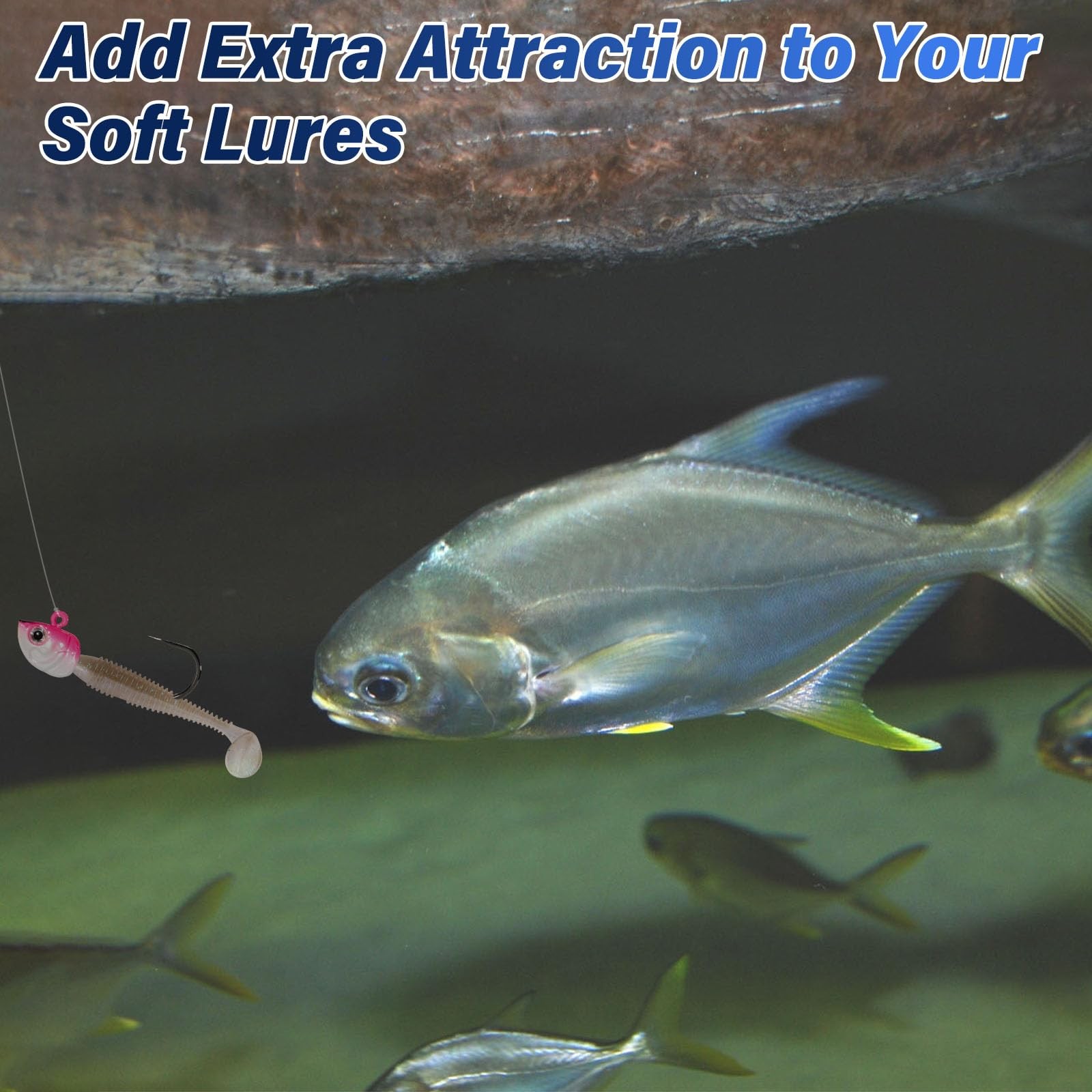 15-Pack Swimbait Jig Heads Kit, Saltwater Fishing Jig Head Flat Jigs with 3D ... - Image 6