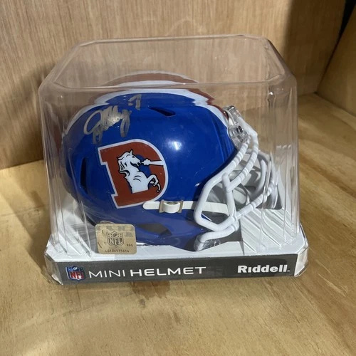 John Elway  Signed Mini Helmet Denver Broncos NFL PAAS COA#107552
