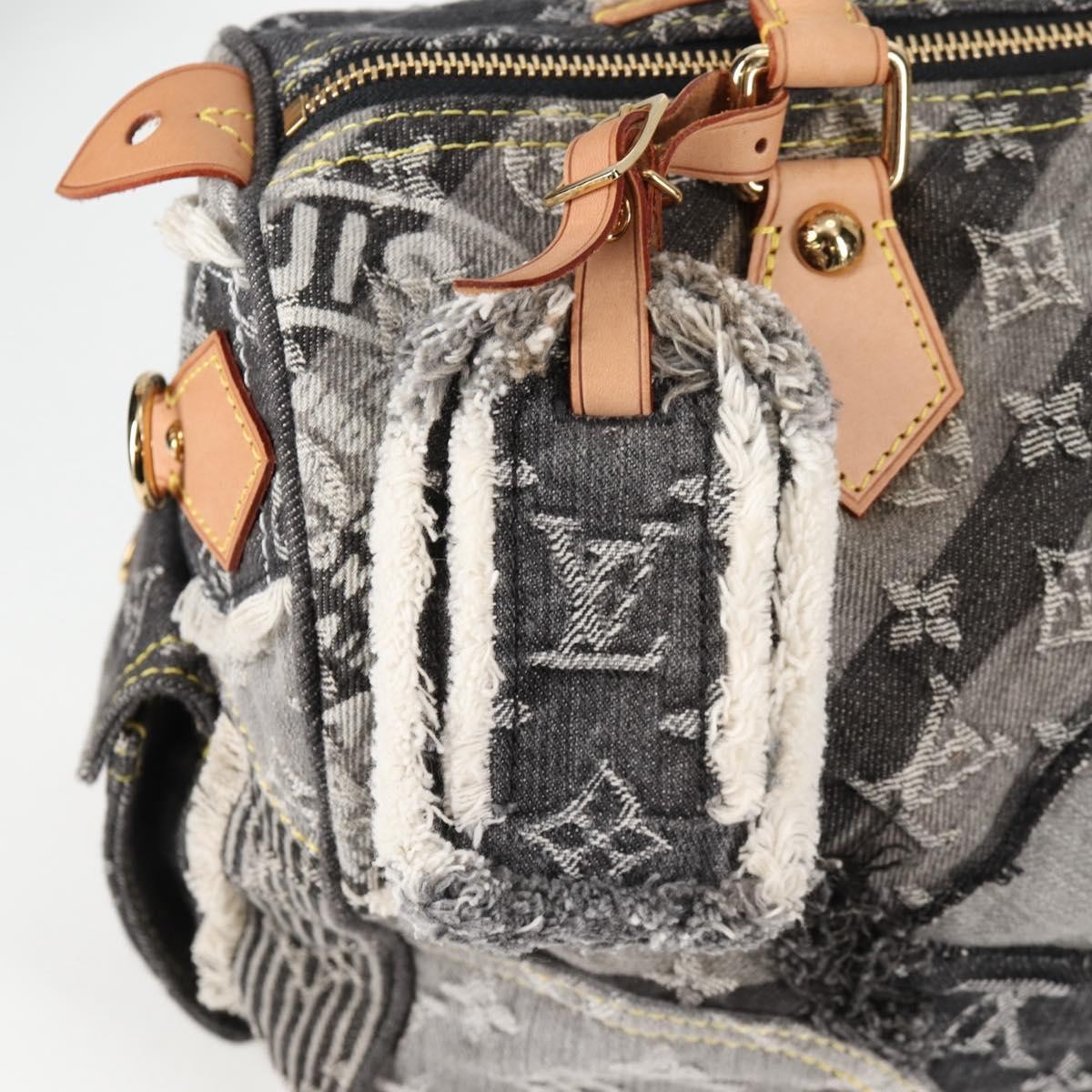 LOUIS VUITTON Monogram Denim Patchwork Speedy 30 … - image 19