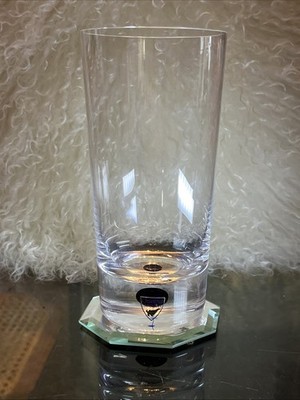 Orrefors Crystal Intermezzo Blue Dot 5 7/8  Highball Tumbler - 13 Avl. Sold Sep.