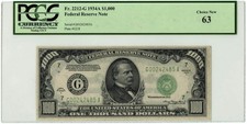 FR.2212-G $1000 1934A Federal Reserve Note CH New 63 PCGS Currency 950750-39