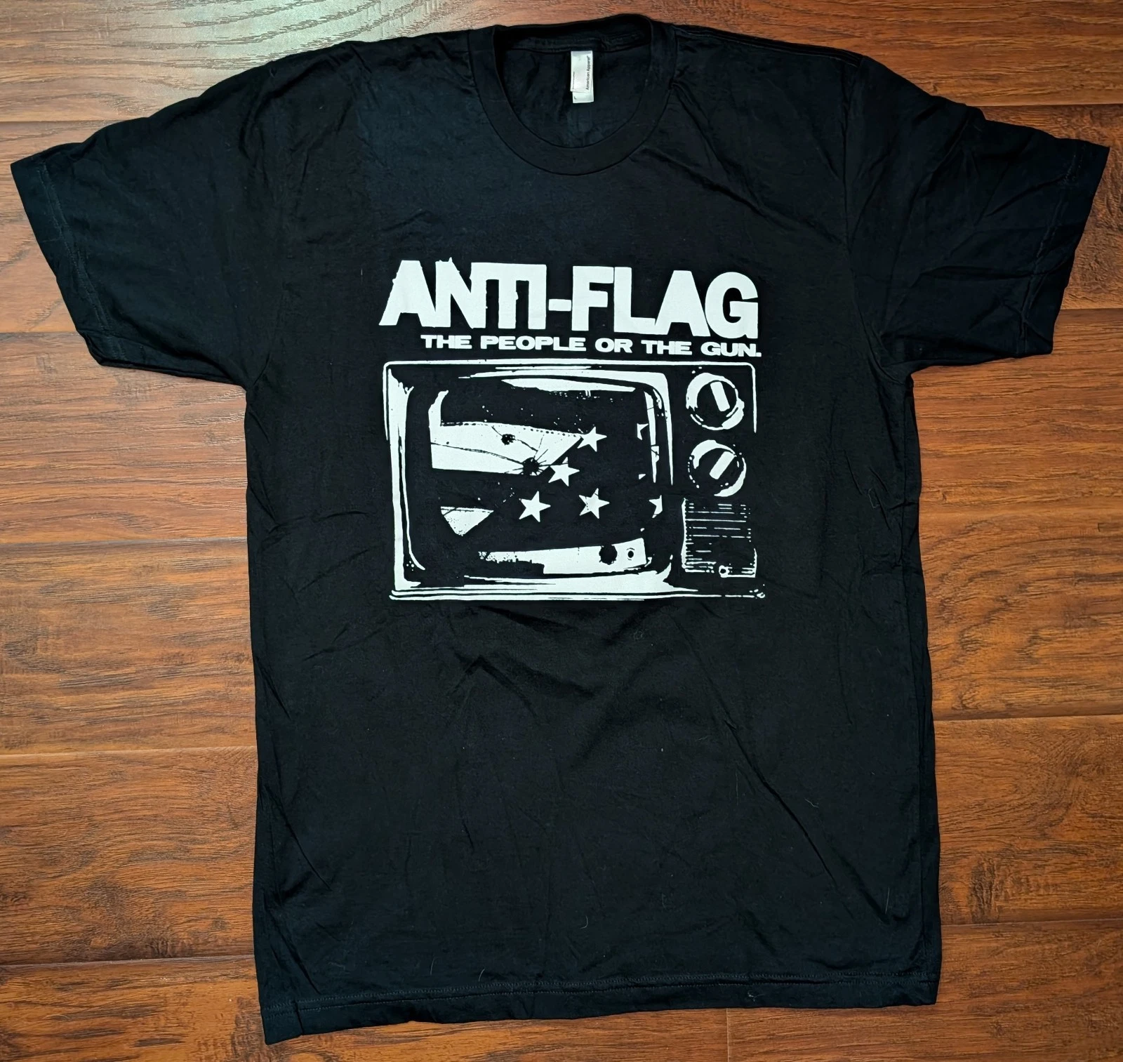 Anti-Flag The People Or The Gun Shirt American Apparel Size Large 20.5"x30"