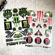 2 Whole Sheets MONSTER ENERGY Motorbike Cars Helmet Waterproof UV Stickers