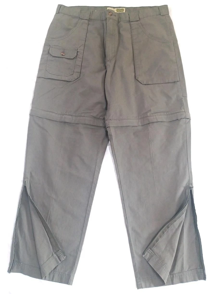 Cabela's Outdoor Mens Pants Shorts 38x30 Cotton Convert Zipper Legs Cargo
