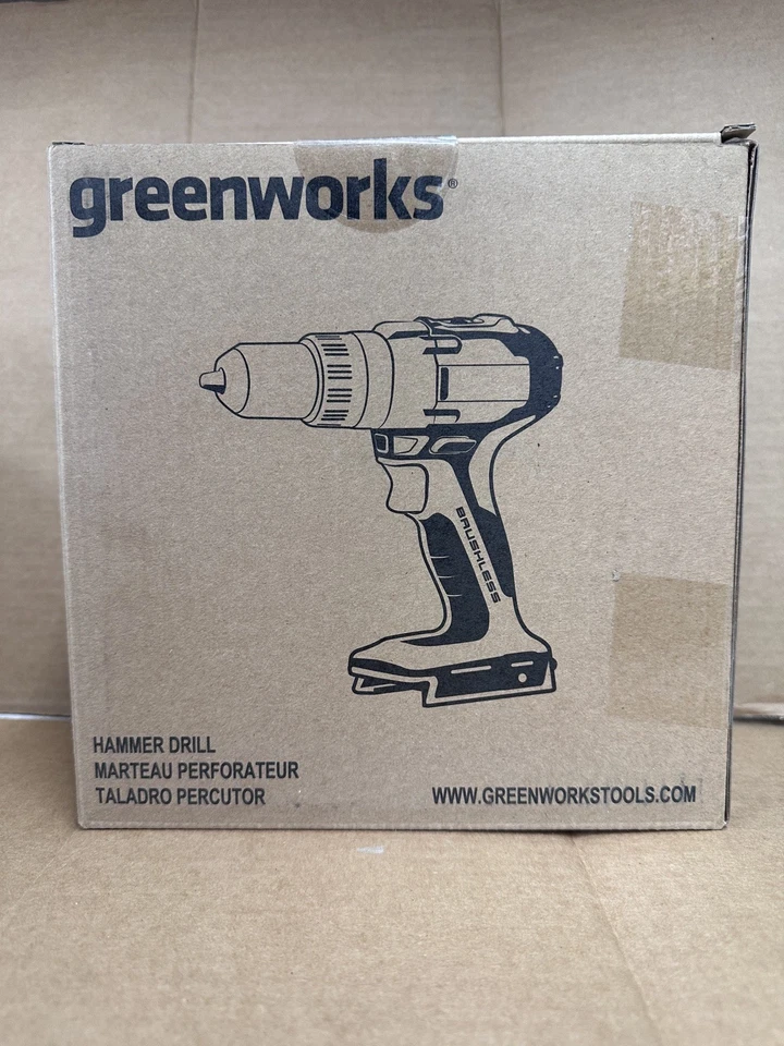 Taladro percutor Greenworks 24V sin escobillas 1/2". Solo herramienta (sin batería) Foto 4 de 4