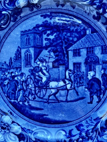 Antiker 1820er Clews Staffordshire Dr. Syntax Teller in Besitz genommen... 10,5 Zoll sehr guter Zustand - Bild 3 von 5