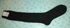 Vtg 60s Mens Black Dress Socks Over the Calf Filo Di Scozia Sz 11.5-12 Italy