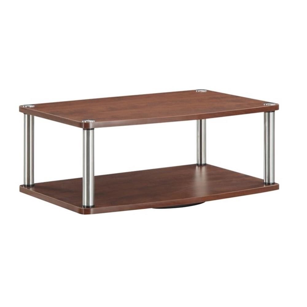 Convenience Concepts Designs2Go Two Tier TV Swivel in Cherry Wood Finish