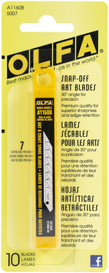 OLFA Snap Off Utility Knife Blades 30 Degree 10 Pack for Crafting and Modeling