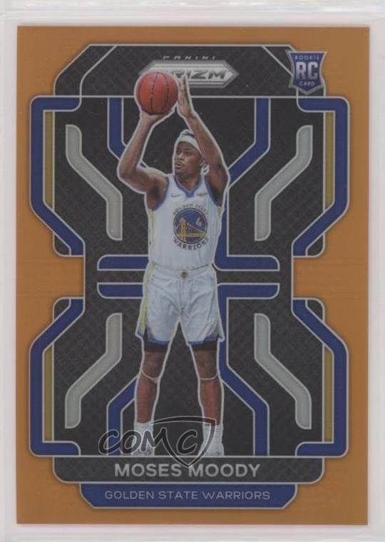 2021-22 Panini Prizm Orange Prizm 6/49 Moses Moody #308 Rookie RC s3g