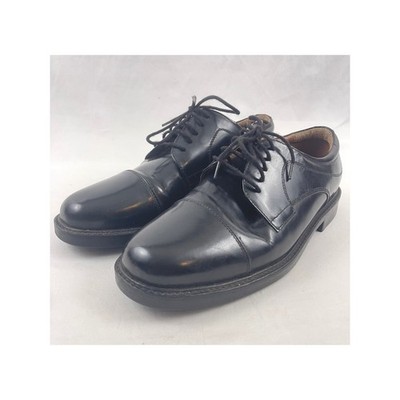 Johnston & Murphy Mens Black Leather Cap Toe Derby Oxford Dress Shoes Size 10M