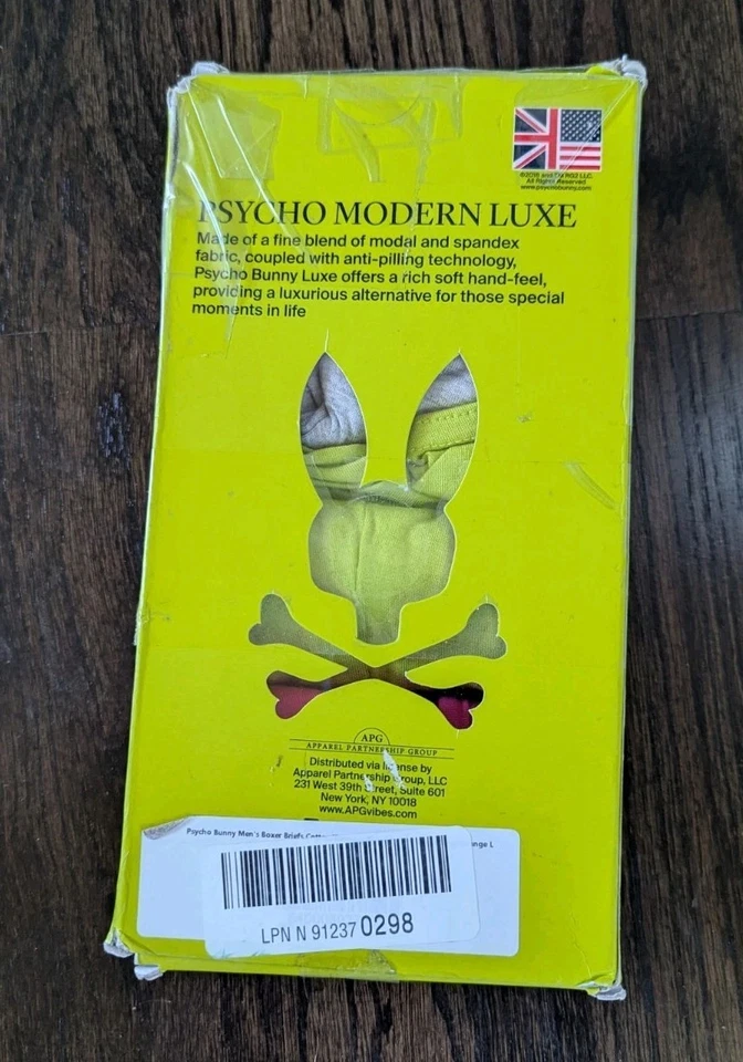 Mens Psycho Bunny Modern Luxe Boxer Brief Trunks Neon Pink/Neon Green/Gray Sz S - Image 2 of 4