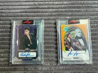 LEAF POP CENTURY Charlie Sheen /2 OnCard & Jon Cryer 1/1 AUTO Two and a Half Men