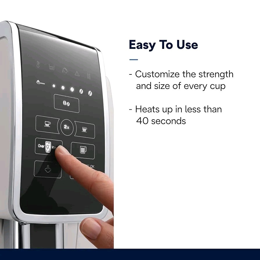 DeLonghi-Dinamica Compact Fully Automatic Coffee/Ice/Hot/Espresso Drinks Machine