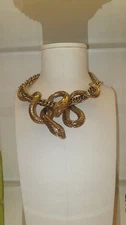 Snake Motif Statement Necklace ROBERTO CAVALLI