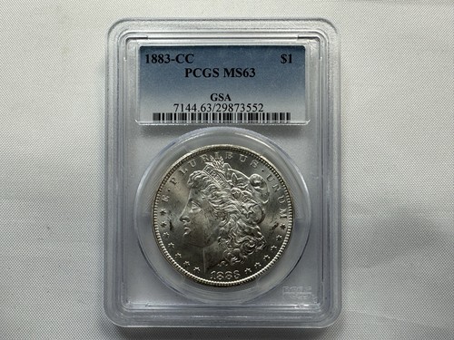 1883 cc Morgan Silber Dollar PCGS MS63