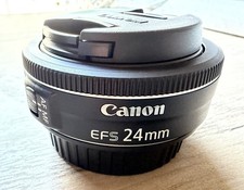 Canon EF-S 24mm f/2.8 STM Pancake Lens with Hood
