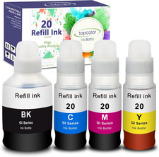 Compatible Dye Ink Replacement for Canon GI-20 GI20 Ink Bottles Refills Kit for