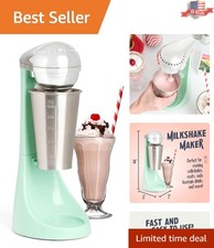 Two-Speed Electric Milkshake Maker with 16-Oz Stainless Steel Cup - Jade Green