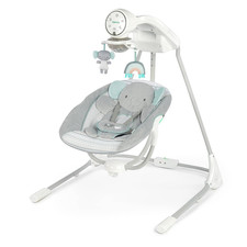 Ingenuity InLighten 5-Speed Baby Swing - Swivel Infant Seat, 5 Point Safety Harn