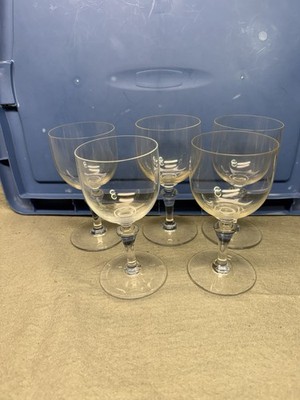 Baccarat Crystal Normandie Claret Wine Glasses 6 3/8 , Set of 5 HOLDS 10 OZ.