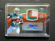 2012 Topps Chrome NFL Rookie Patch Auto RPA - Lamar Miller RC /50