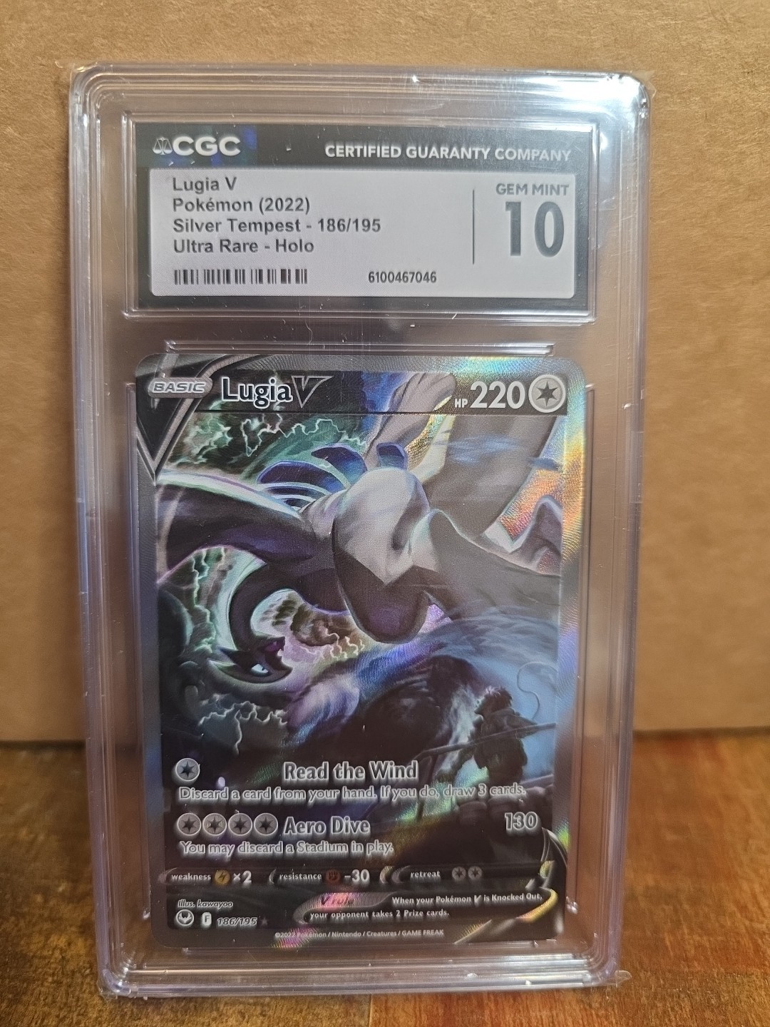 CGC 10 GEM MINT Lugia V 186/195 Alternative Alt Art Ultra Silver Tempest Pokemon