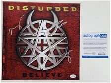 Disturbed Believe Album LP Signed Rare 12x12 Flat Photo