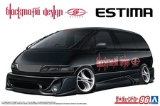 Aoshima 1/24 TOYOTA Mini Van 1998 ESTIMA Black Mafia Plastic Model Kit