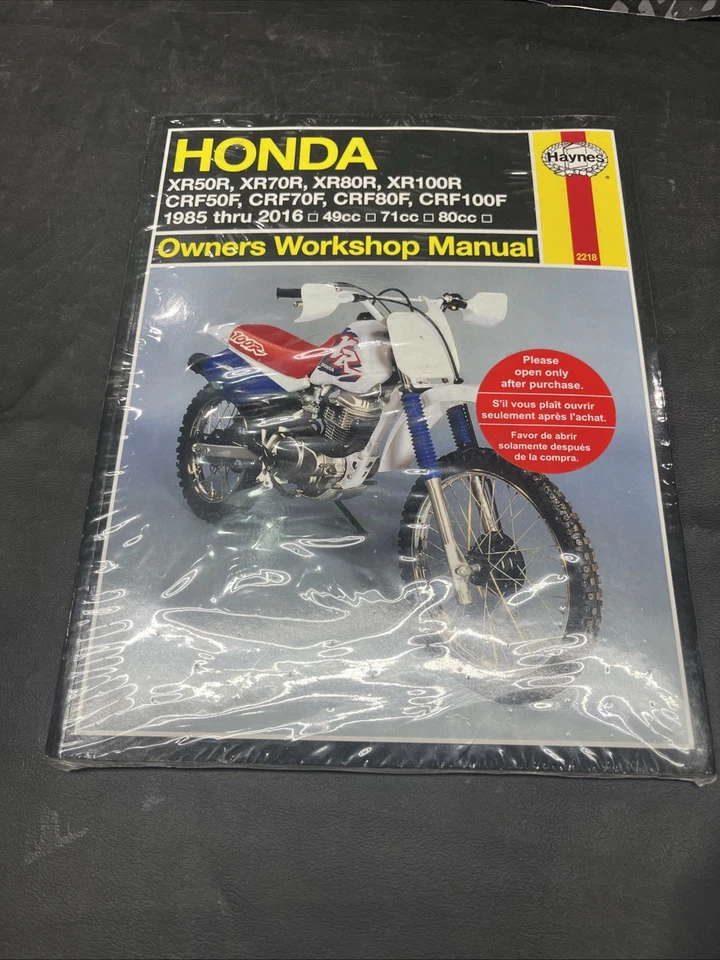 Haynes Manuals Manual for Honda XR80R/XR100R 2218 C3 - Image 2 of 3