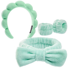 Headbands for Women - Spa Headband and Wristband Set - Headband for Washing Face