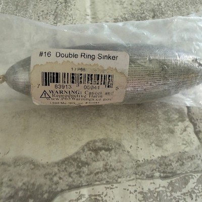 Lead Masters 16 Double Ring Sinker Saltwater Fishing Terminal Tackle 