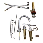 Rohl Perrin & Rowe Widespread Bathroom Faucet Polished Nickel w/Drain R2002LMPN