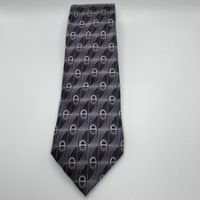 CITY STREETS Purple / Black / White Geometric Boy s Silk Tie 3 x52